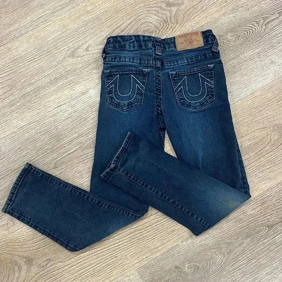 True Religion Geno Skinny Jeans Girls Size‎ 8 Relaxed Slim Fit Distressed - Picture 3 of 14
